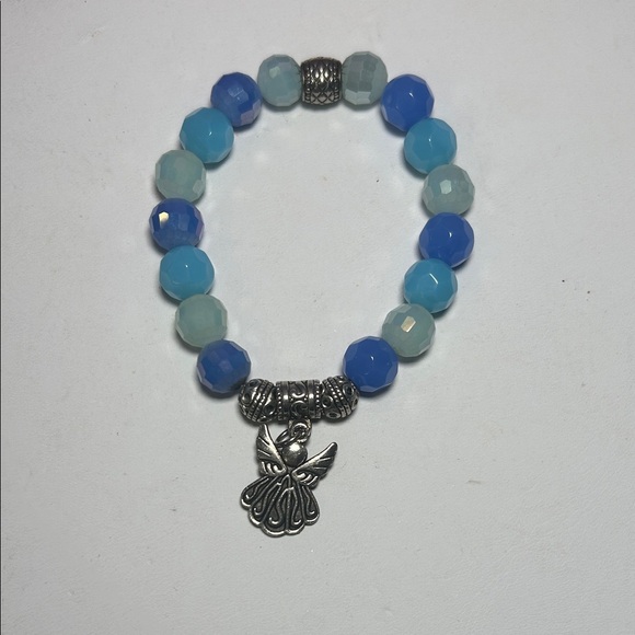 Chic Blues & Silver Angel Charm Bracelet Set - Picture 7 of 10